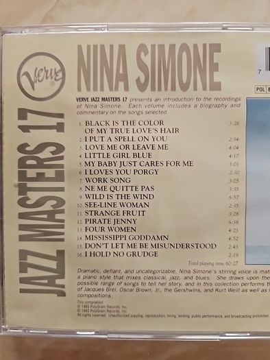 Nina Simone CD - Jazz Masters