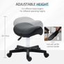 Adjustable Rolling Saddle Stool Image 4