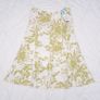 Marks & Spencer White Olive Green Floral Print A-line Midi Skirt 14UK/42EU Image 7