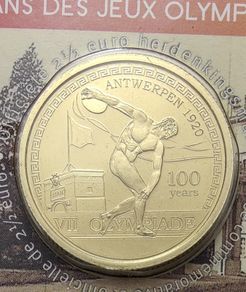 Belgium 2.5 Euro Base Metals Brilliant Uncirculated Coin 2020 - 100 years Olympic Games Antwerp - Belgian Coincard Catalogue