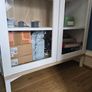 AS NEW white and glass bookcase Image 3