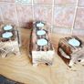 Tealight Holders Handmade From Reclaimed Wood, Shou Sugi Ban Set (+ 6 LED Lights)6 Image 8