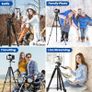 64'' Tripod for iPhone, Phone Tripod with Remote and Mobile Phone Stand for Filming, Aluminum Lightweight Travel Tripod for Samsung Smartphone/DSLR/Camera, Portable Extendable Camera Stand Image 5