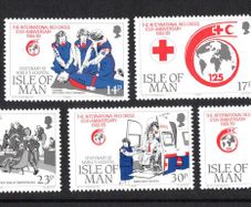 1989 Isle of Man 125th Anniversary of International Red Cross and Centenary of Noble's Hospital, Isle of Man Commemorative Stamps Mint Never Hinged (MNH)