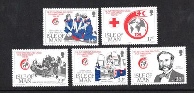 1989 Isle of Man 125th Anniversary of International Red Cross and Centenary of Noble's Hospital, Isle of Man Commemorative Stamps Mint Never Hinged (MNH)