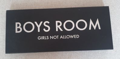 Boys room door sign