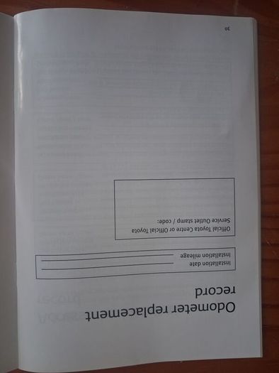 Toyota Service History Book Blank For All Models