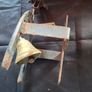 Beautiful Old Iron Wall Mounted Last Call Horseshoe and Brass Bell, Postage Available Image 2