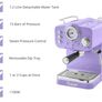 Retro Pump Espresso Coffee Machine, Purple, 15 Bars of Pressure, Milk Frother, 1.2L Tank MTIPLE COLOURS AVAILABLE, SEE PHOTOS (FREE POSTAGE) Image 7