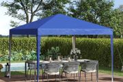 3 x 3M Garden Pop Up Gazebo Height Adjustable Marquee Party Tent Wedding Canopy with Carrying Bag, Blue