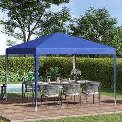 3 x 3M Garden Pop Up Gazebo Height Adjustable Marquee Party Tent Wedding Canopy with Carrying Bag, Blue