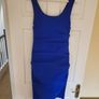 Blue ruched fitted dress Image 3