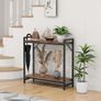 Narrow Console Table, Small Entryway Table with 2 Support Bar, Thin Sofa Tables, Small Couch Table, Side Tables for Living Room, Hallway, Bedroom, Rustic Brown Image 7