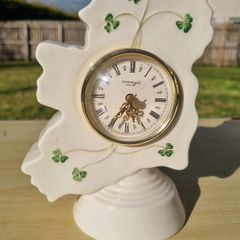 Donegal Parian China, an Irish mantel clock in the shape of a map of Ireland