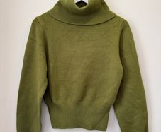 PENNEYS PRIMARK Green Roll Neck Knit Jumper Size S!