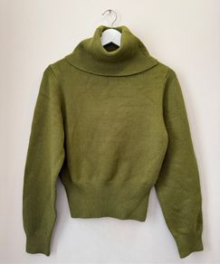 PENNEYS PRIMARK Green Roll Neck Knit Jumper Size S!