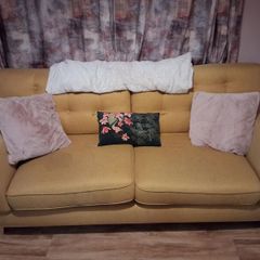mustard 3 seater sofa