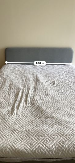 IKEA Slattum Double Bed Frame - Grey, Slats Included
