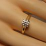 1 carat Brilliant cut Moissanite Yellow Gold Solitaire Ring Image 9