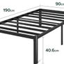 Twin Single Metal Bed that is high to put things underneath Image 2