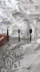 Clear Acrylic Cutlery Holder / Desk Storage Organizer (3 Compartments)