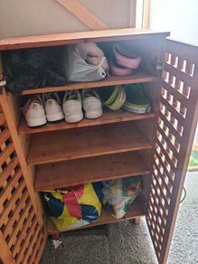 Wooden shoes storage cupboard