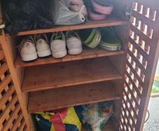 Wooden shoes storage cupboard