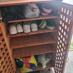 Wooden shoes storage cupboard