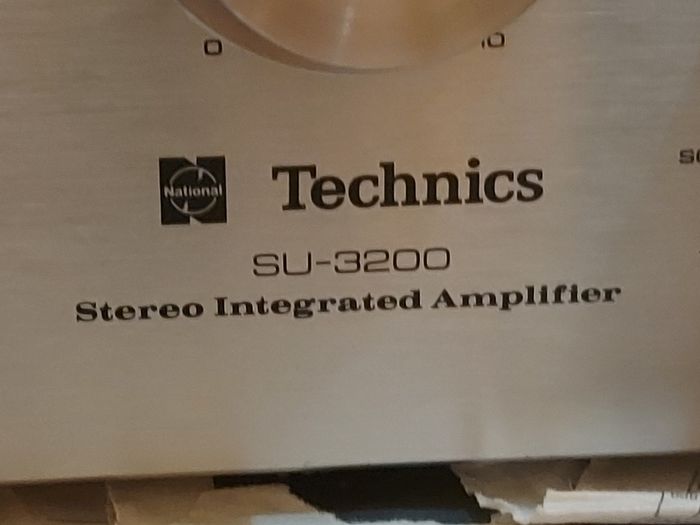 Technics FM-AM Stereo Tuner Model ST-3200, Technics Model No. RS-M205, Technics Stereo integrated Amplifier Model SU-3200, 3 parts of a Technics Music System, No phonograph or Speakers