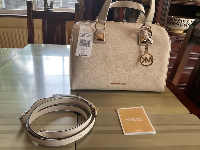 Michael Kors SALE  new with tags on  cream Grayson medium duffle satchel