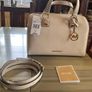 Michael Kors SALE  new with tags on  cream Grayson medium duffle satchel Image 10
