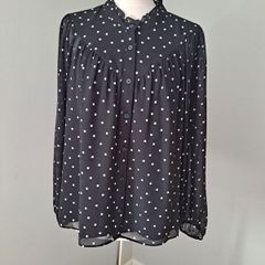 Marks & Spencer polka dot blouse size UK 16