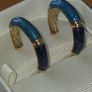 1980's Gold tone Hoop Earrings Image 3