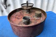 Antique double burner oil lamp