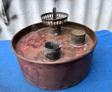 Antique double burner oil lamp