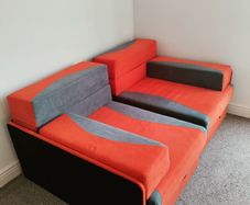 Two beds. W:80cm, L:185cm, D:80cm