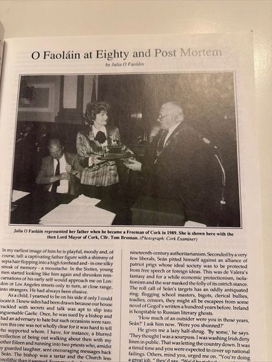 DUNNE, SEAN [EDITOR]. The Cork Review ; Sean O Faolain. 1900-1991. 1st Ed.