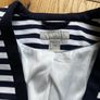 H&M White and Navy Striped Blazer Size UK 6/8 Image 5