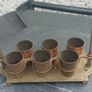 vintage copper ,brass shot rack ,,unusual,,see pictures for condition, used condition, needs a clean ,sold as seen buyer collects or pays postage thank you Image 2