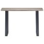 Console Table Grey 115x35x76 cm Solid Aacia Wood and Iron Image 2