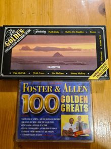 CASSETTES. 3 X The Golden Collection Of Irish Music. 36 Great Songs Words Included. 1x Double Foster And Allen 100 Golden Great.