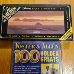 CASSETTES. 3 X The Golden Collection Of Irish Music. 36 Great Songs Words Included. 1x Double Foster And Allen 100 Golden Great.