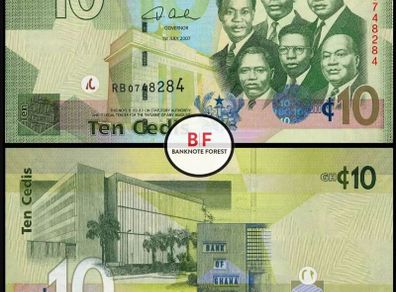 Ghana | 10 Cedis | 2007 | P.39a | RB 0748284 | UNC
