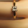 18ct Gold Vintage Refurbished Petite Diamond Solitaire Ring Image 3