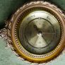 Vintage barometer with silvered dial mounted in an ornate gilt frame. Image 5