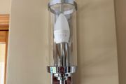 Chrome &amp; Glass Wall Light Modern Sconce 29cm