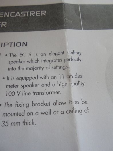 Majorcom EC6 Ceiling Speaker for Sale
