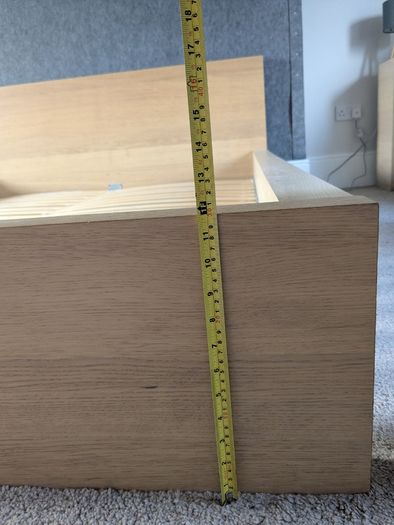 IKEA MALM Bed Frame in white stained oak veneer