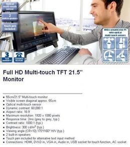 Monitor Full HD Multi-Touch TFT 21.5"