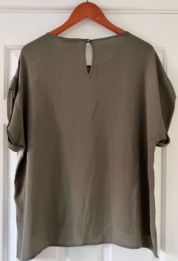 Size 16 Olive Green Striped Top by Peruzzi